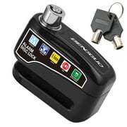 Yucurem Bike Alarm Security Padlock Motorcycle Alarm Brake Rotor Padlock Motorcycle Alarm Wheel Disk Brake Lock Waterproof Padlock For (Black)